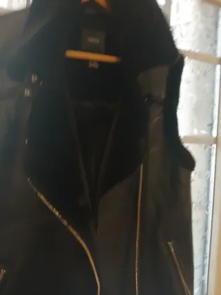 Chaleco Piel Vuelta Forever 21 Negro