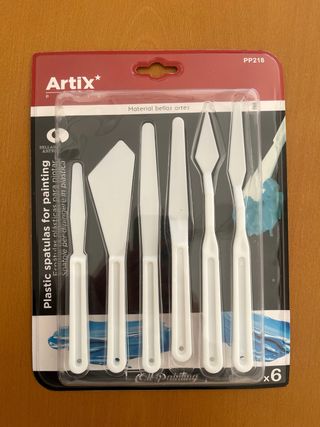 Artix 6 espátulas plástico Bellas Artes