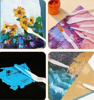 Artix 6 espátulas plástico Bellas Artes