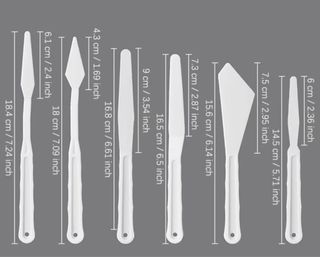 Artix 6 espátulas plástico Bellas Artes