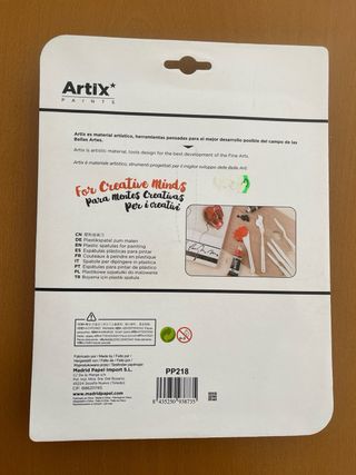 Artix 6 espátulas plástico Bellas Artes