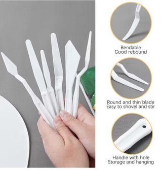 Artix 6 espátulas plástico Bellas Artes