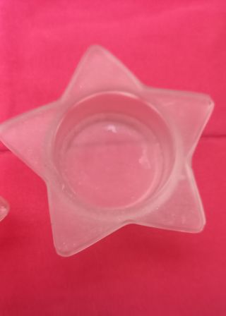 Set 2 portacandele stella con candeline