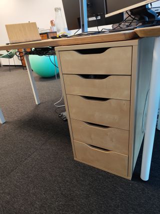 Mesa Escritorio Ikea Anfallare Bambú