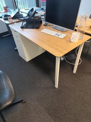 Mesa Escritorio Ikea Anfallare Bambú