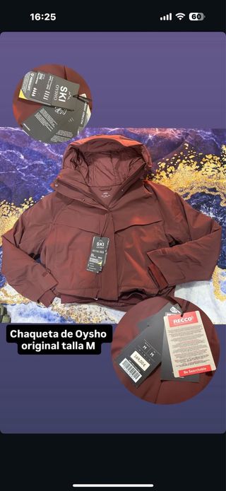 Chaqueta Oysho Ski Talla M Roja