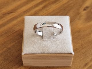 Anillo-Alianza de compromiso en plata de ley 925