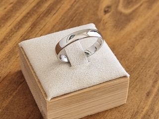 Anillo-Alianza de compromiso en plata de ley 925