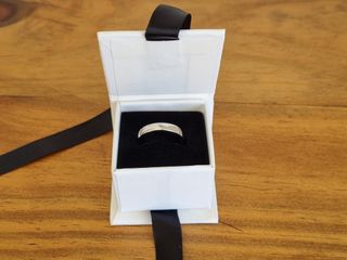 Anillo-Alianza de compromiso en plata de ley 925