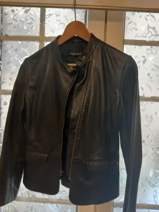 Chaqueta de cuero Briefing negra