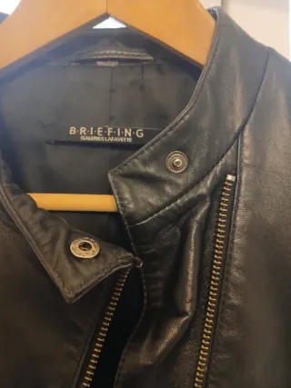 Chaqueta de cuero Briefing negra