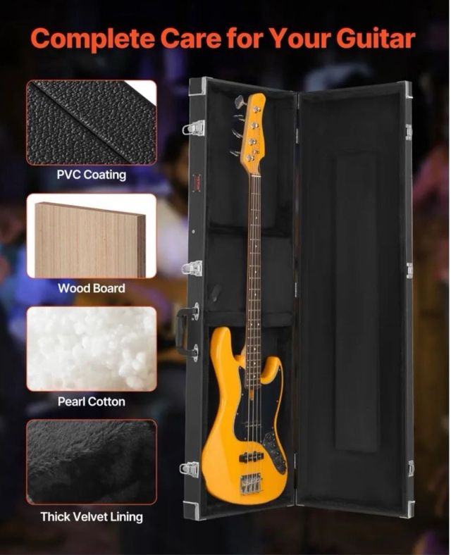 Valigetta rigida VEVOR per basso 122x40x10 cm