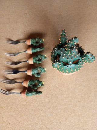 Juego 6 Tenedores Cactus