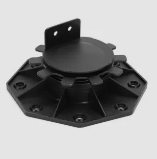 10 Anclajes Ajustables Terraza Negro