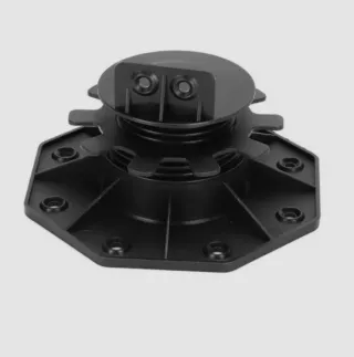 10 Anclajes Ajustables Terraza Negro