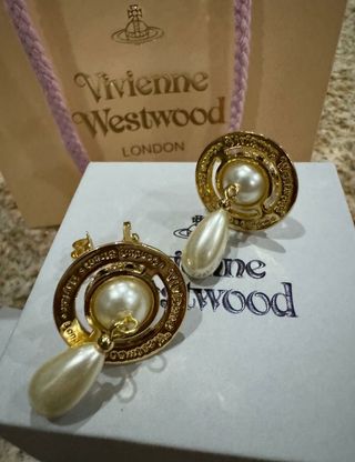 Orecchini Vivienne Westwood oro perla