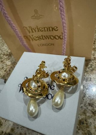 Orecchini Vivienne Westwood oro perla