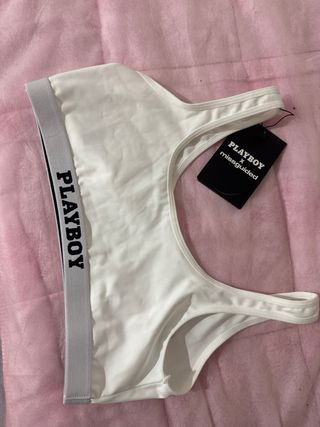 Top Playboy Blanco, sin estrenar.