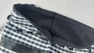 Bolso neceser cuadros blanco y negro. Sin estrenar