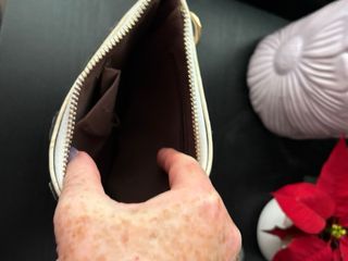 Bolso  Blanco crema  y Dorado Nuevo