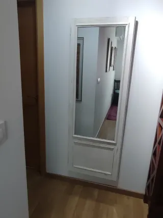 Espejo antiguo puerta armario madera