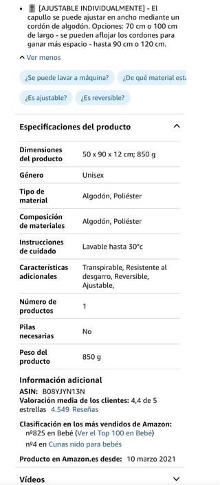 Nido Bebe Reductor Cuna 50x90cm