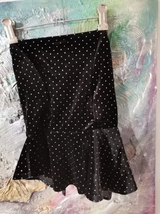 Camiseta Top Bershka lunares plateados Talla M