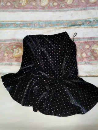 Camiseta Top Bershka lunares plateados Talla M