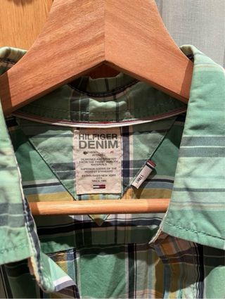 Camisa Tommy Hilfiger cuadros verde