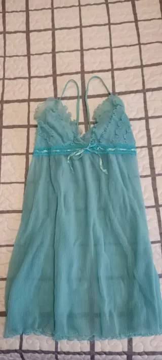 Camisón picardía con braguita azul
