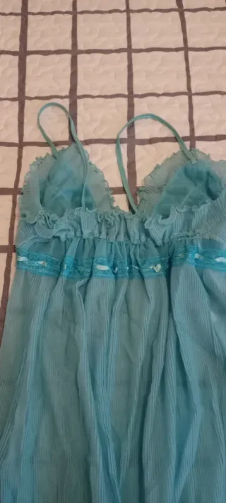 Camisón picardía con braguita azul