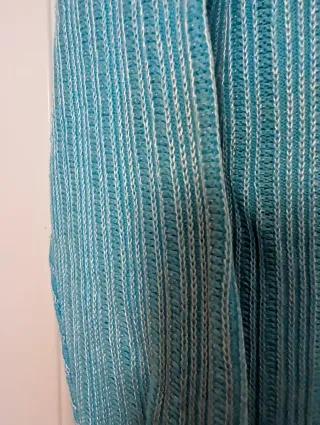 Chaqueta larga turquesa