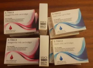 Cartuchos de tinta Epson E-T0613 Magenta y E-T0612