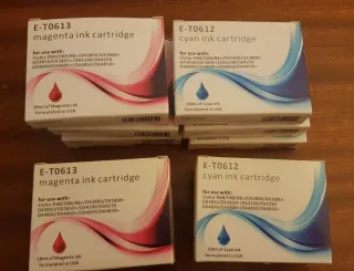 Cartuchos de tinta Epson E-T0613 Magenta y E-T0612