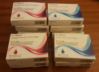 Cartuchos de tinta Epson E-T0613 Magenta y E-T0612