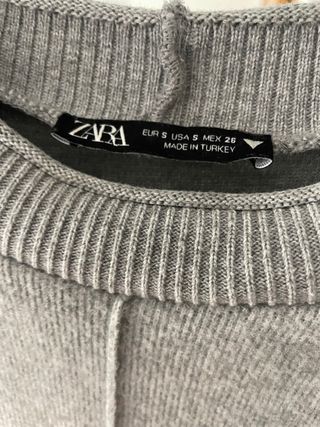 Vestido gris manga corta