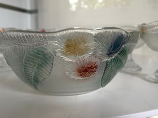 Juego para postres o macedonia cristal nuevo