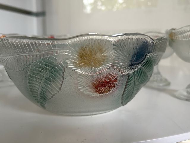 Juego para postres o macedonia cristal nuevo