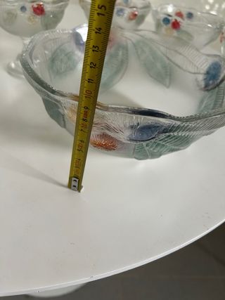 Juego para postres o macedonia cristal nuevo
