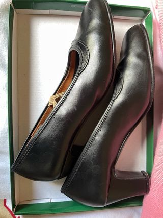 Zapatos tacones de flamenco negros