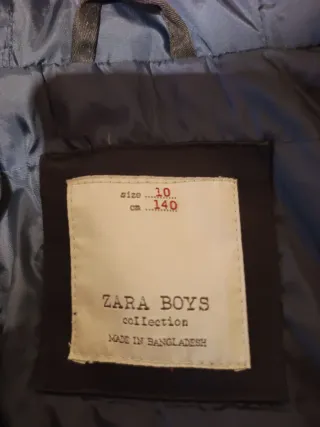 Abrigo Zara Niños Talla 10