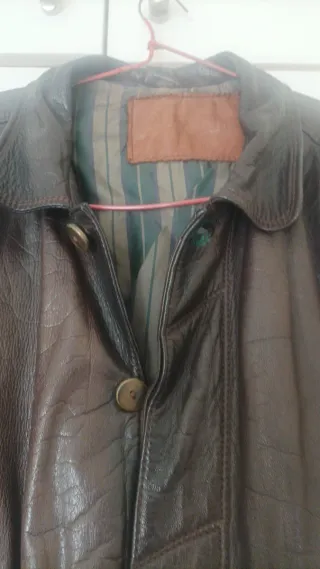 Cazadora Piel Hombre Vintage Marrón