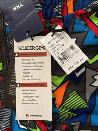 Ropa de esquí niño/niña 5 años Boulder Gear