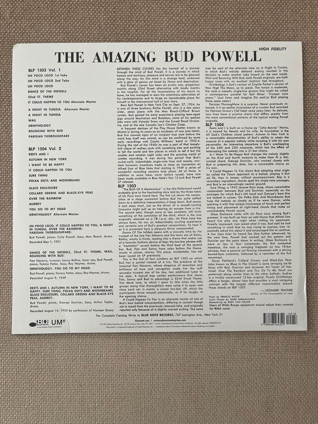 Blue Note - The amazing Bud Powell Vol. 1