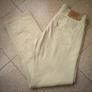 Jeans Levi's 501 white made in USA Vintage 90s