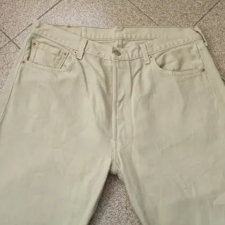 Jeans Levi's 501 white made in USA Vintage 90s