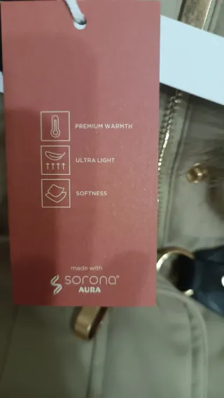 Parka mujer forrada peluche acolchada beige