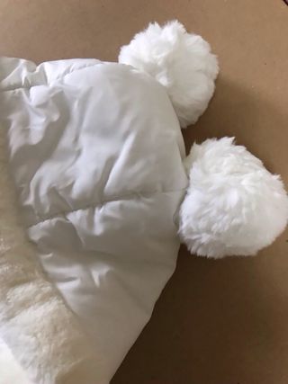 Tuta imbottita bimba bianca con cappuccio