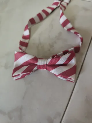 Papillon bambino a righe rosse e bianche