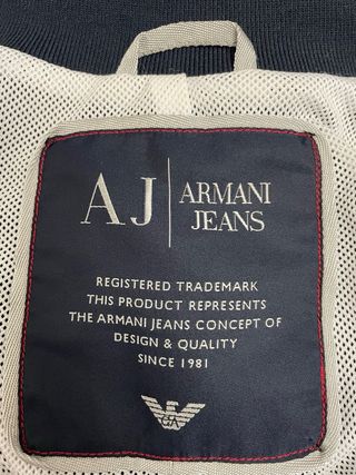 Cazadora Armani Jeans Azul Vintage